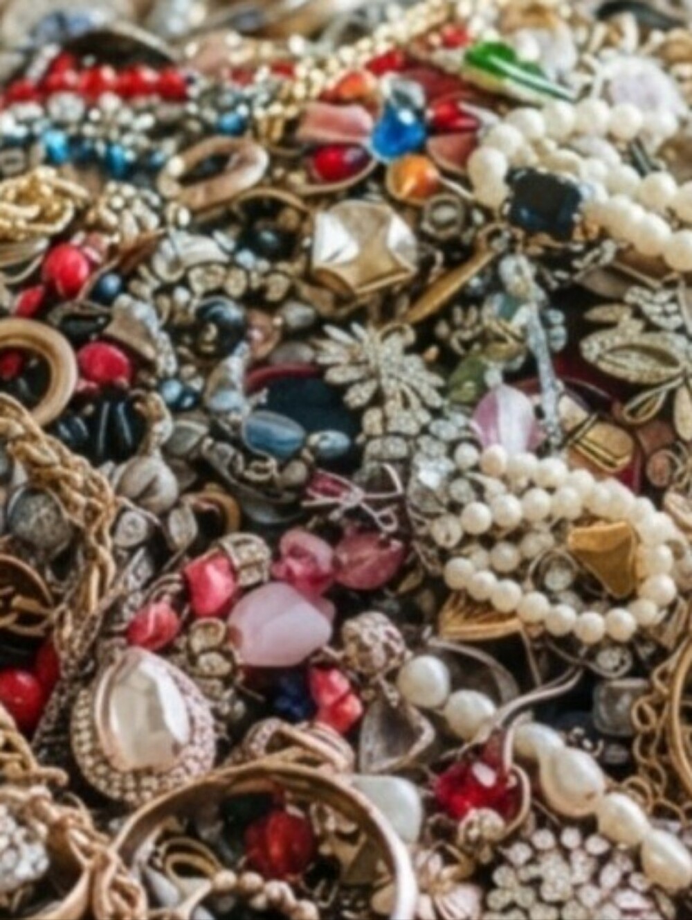 Wearable Fashion Jewelry Mystery Jar Lot Gold Silver Tone Statement 9 Pounds